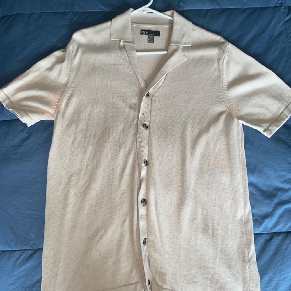 ASOS men’s short sleeve knit button down